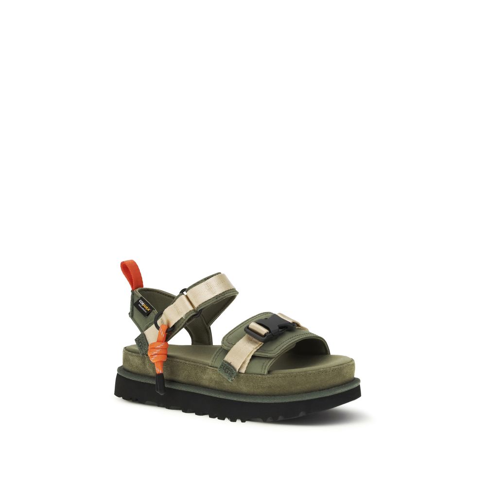 Bicolor Rubber Flat Sandals
