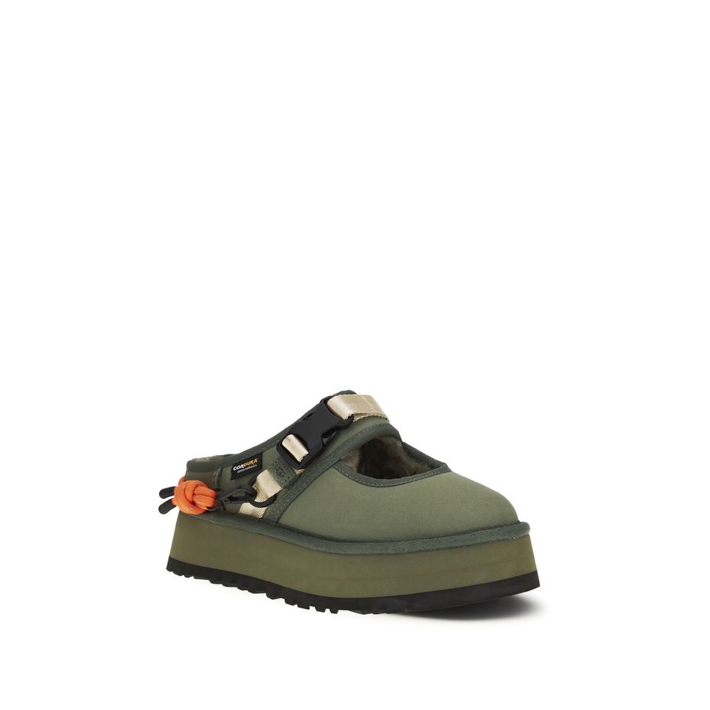 Bicolor Polyester Mules