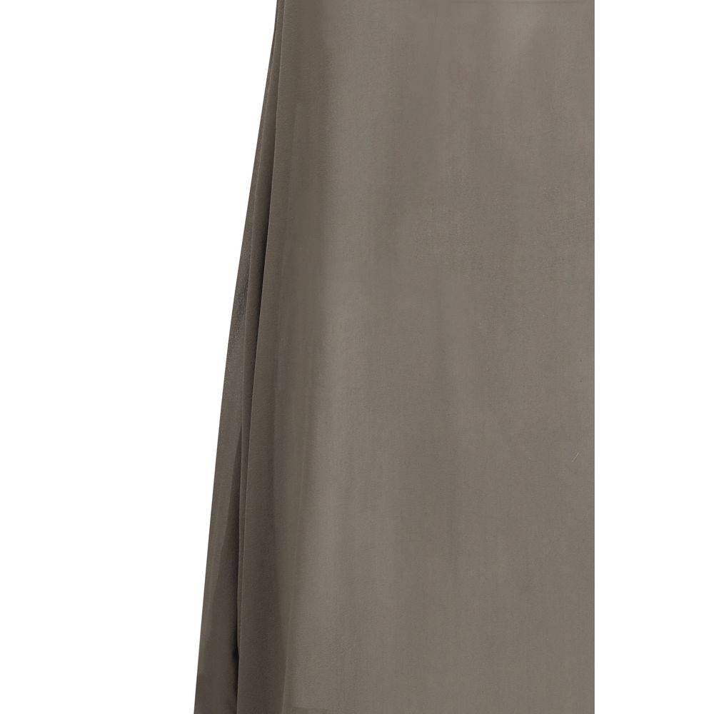 Gray Silk Casual Dress