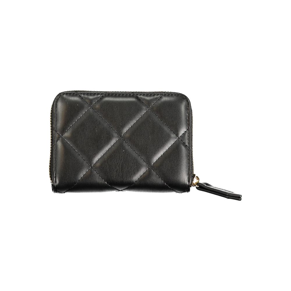 Black Polyurethane Women's Wallet