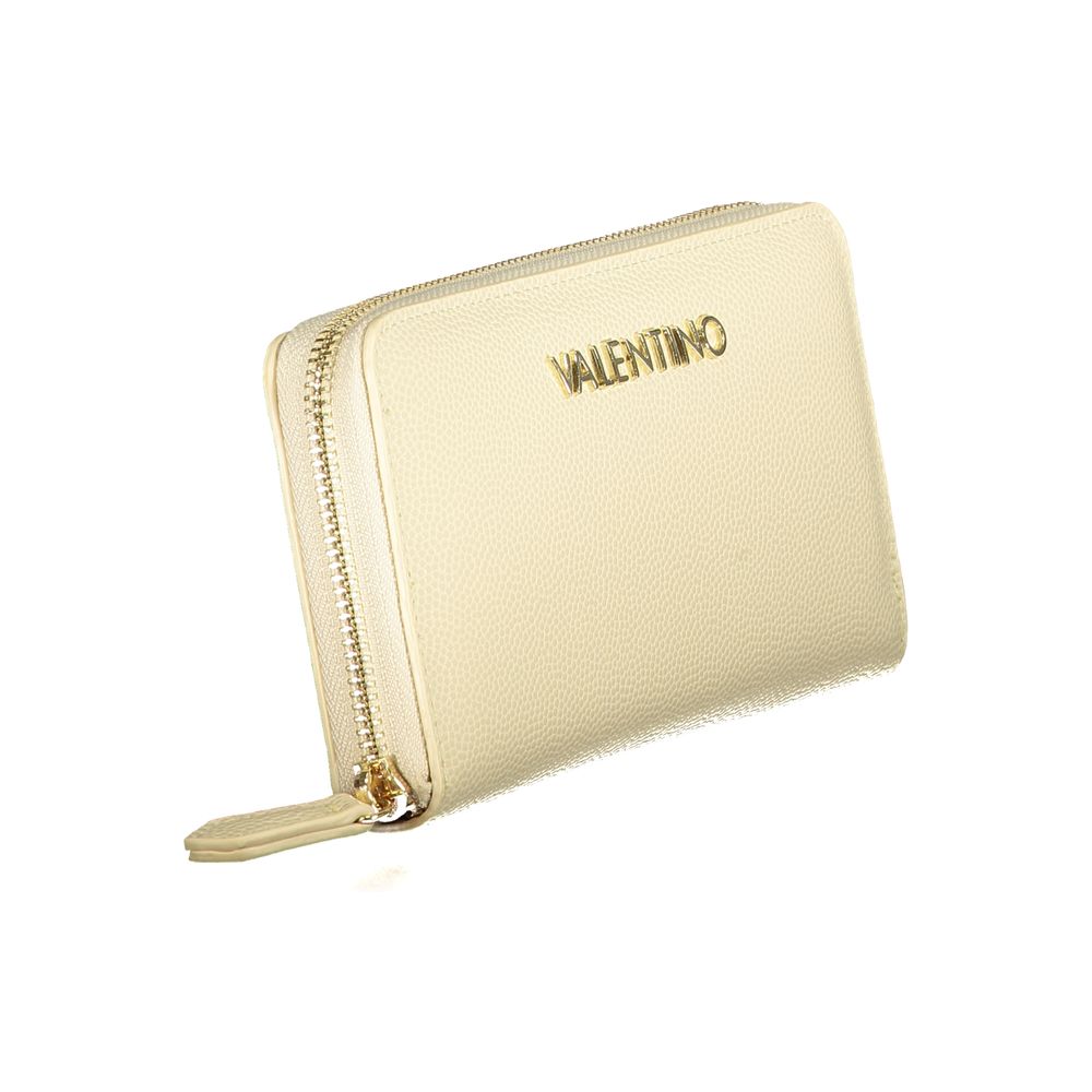 Beige Polyurethane Women's Wallet