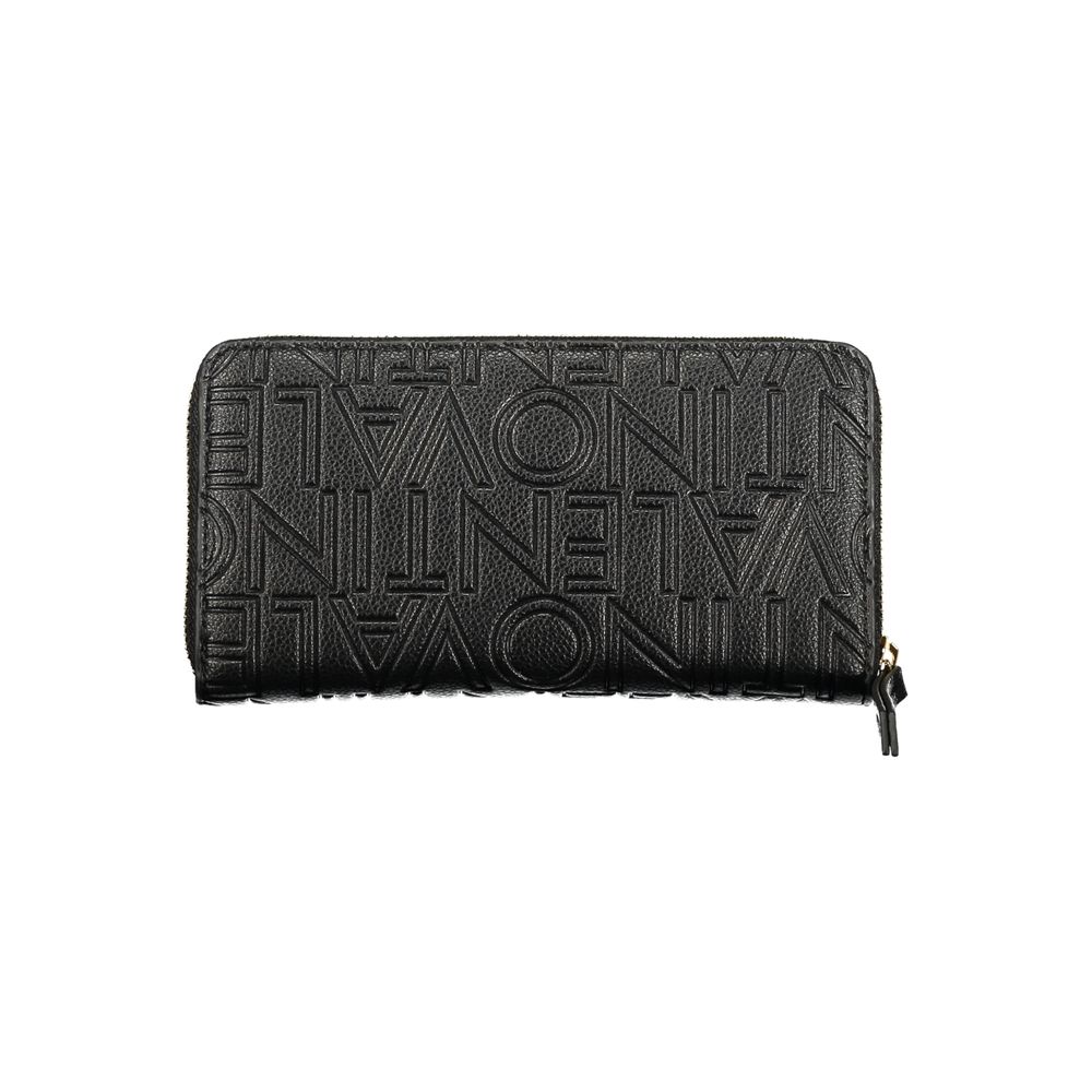 Black Polyurethane Womens Wallet