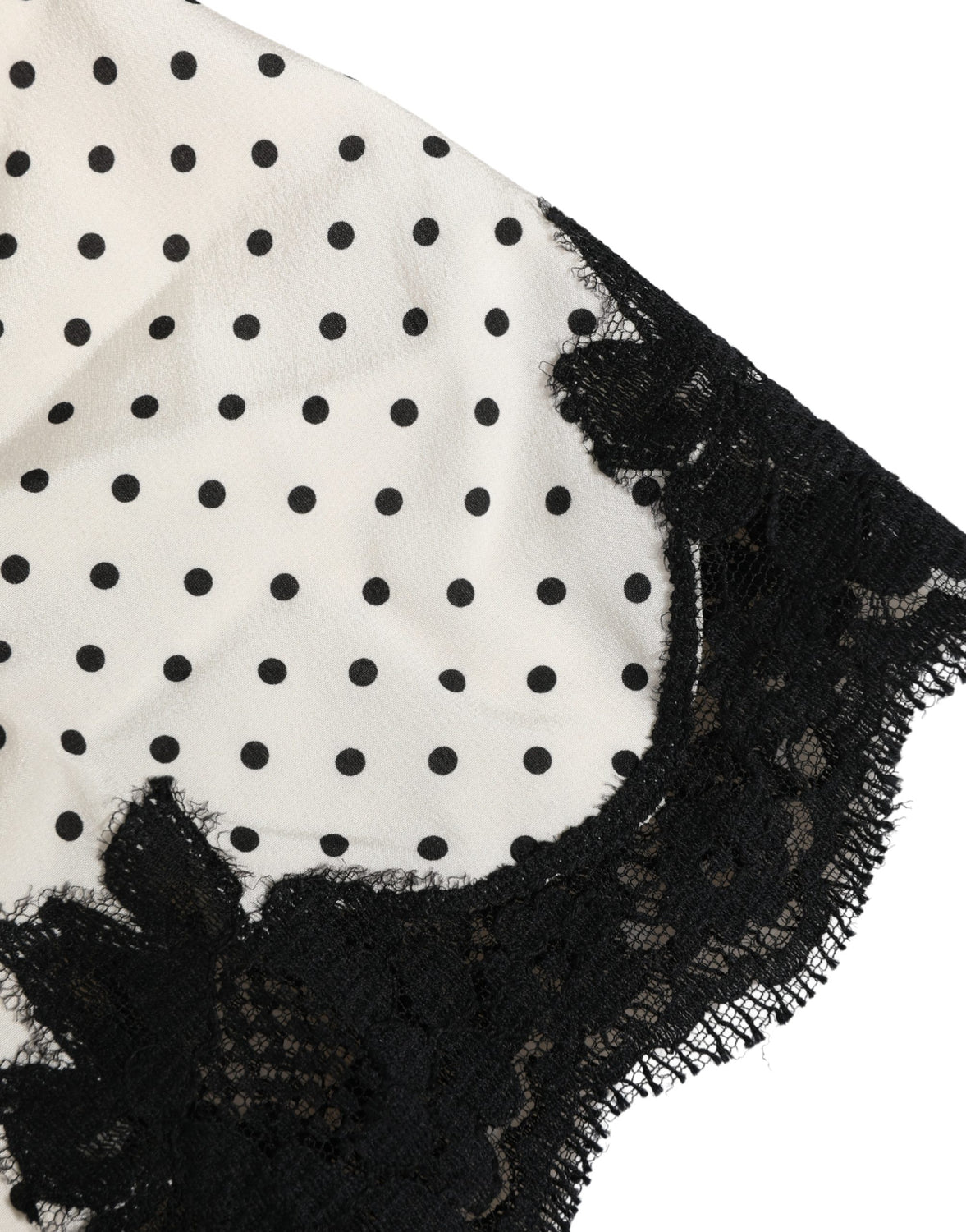 White Polka Dot Lace-Trimmed Camisole Top Underwear