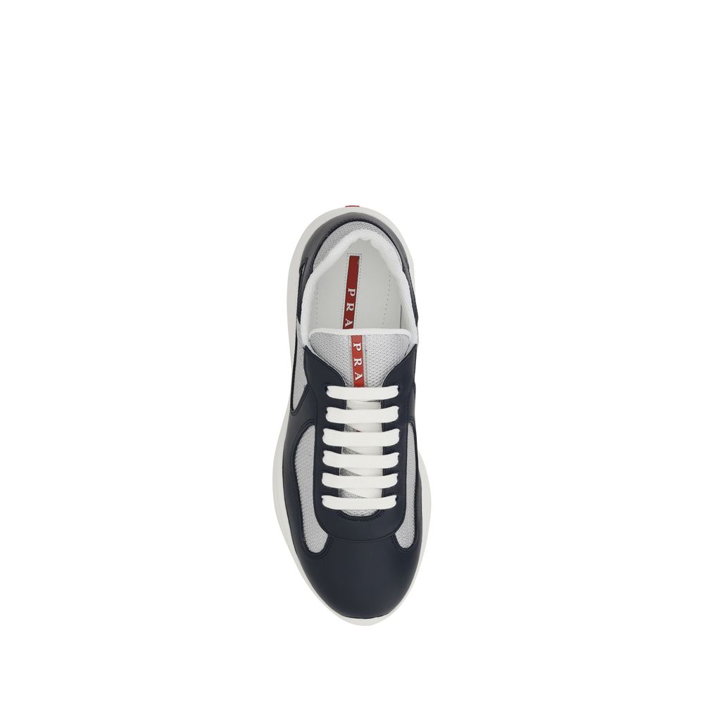 Blue Polyamide Athletic Sneakers