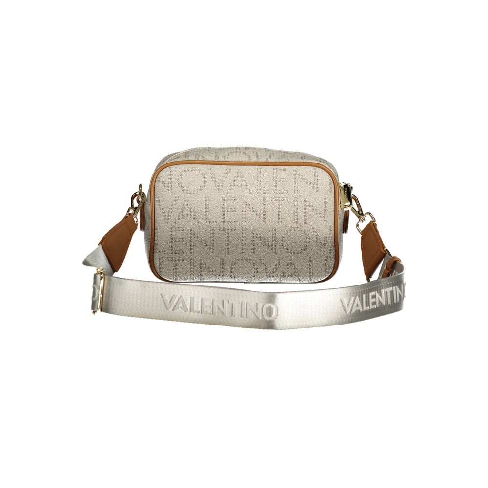 Beige Polyurethane Women Bag