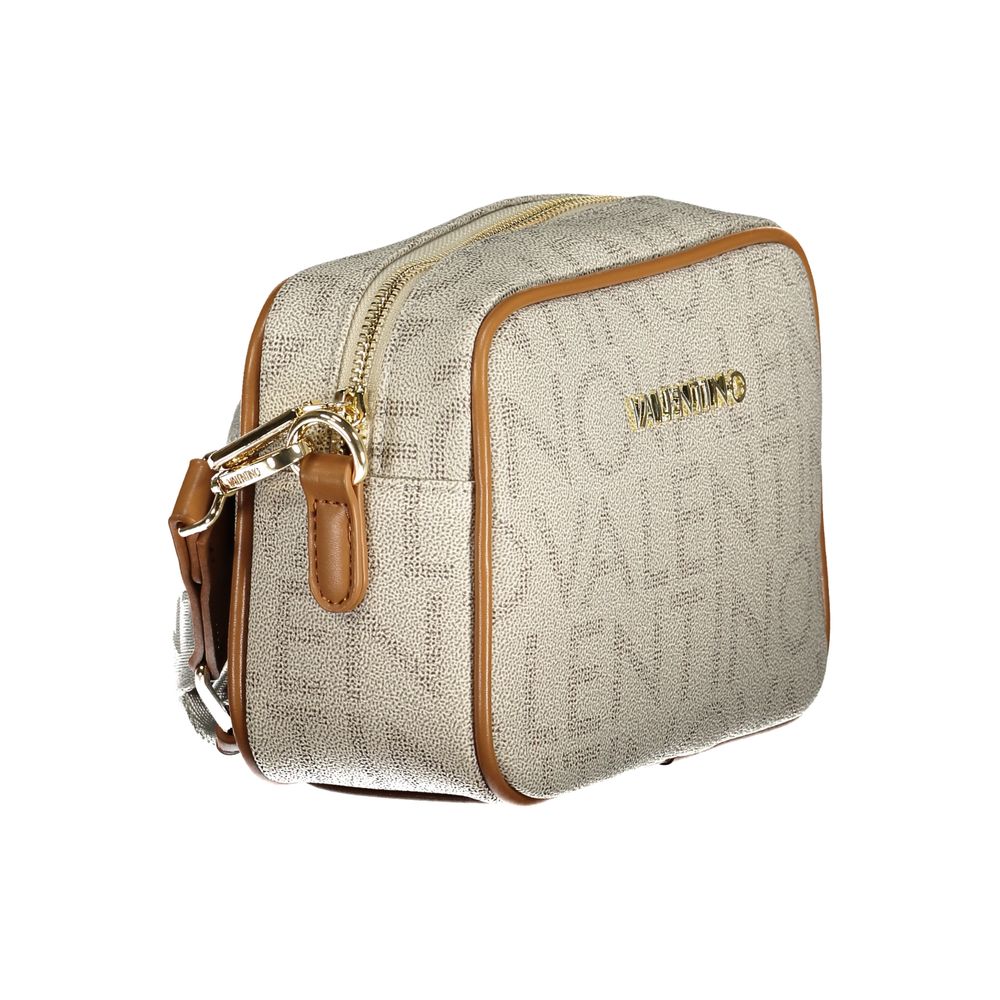 Beige Polyurethane Women Bag