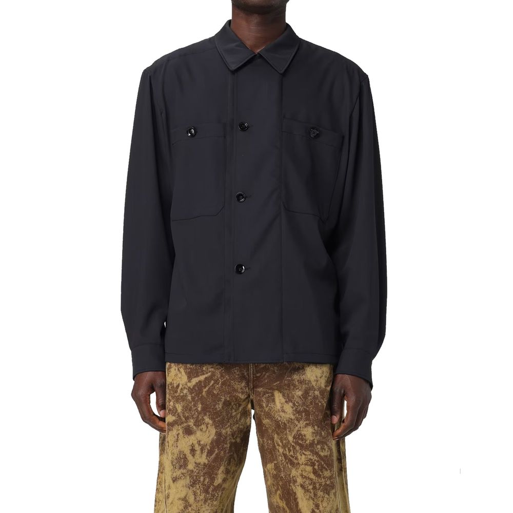 Black Virgin Wool Coat