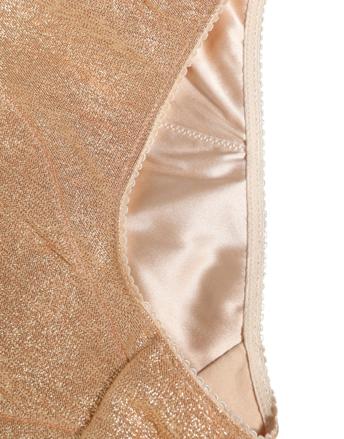 Beige Silk Blend High Waist Girdle Panty Underwear