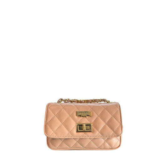 Pink Leather Women Crossbody Bag