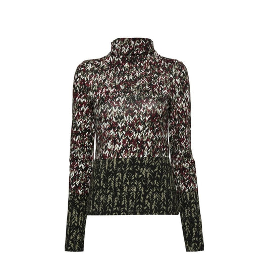 Bicolor Cotton Long Sleeve T-Shirt