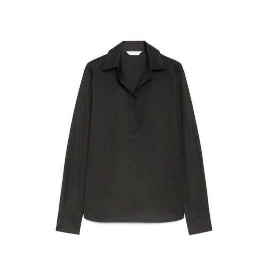 Black Cotton Dress Shirt