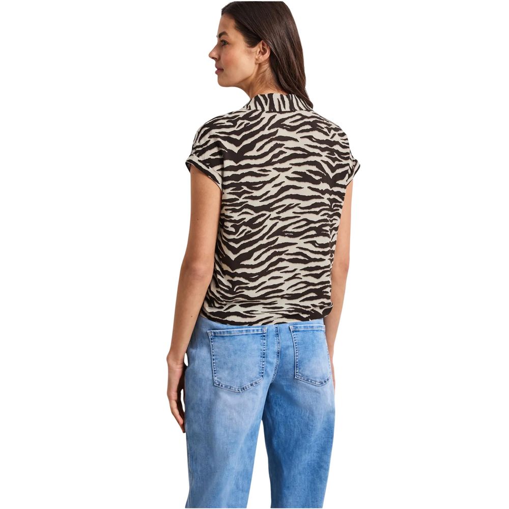 Brown Viscose Shortsleeve Shirt