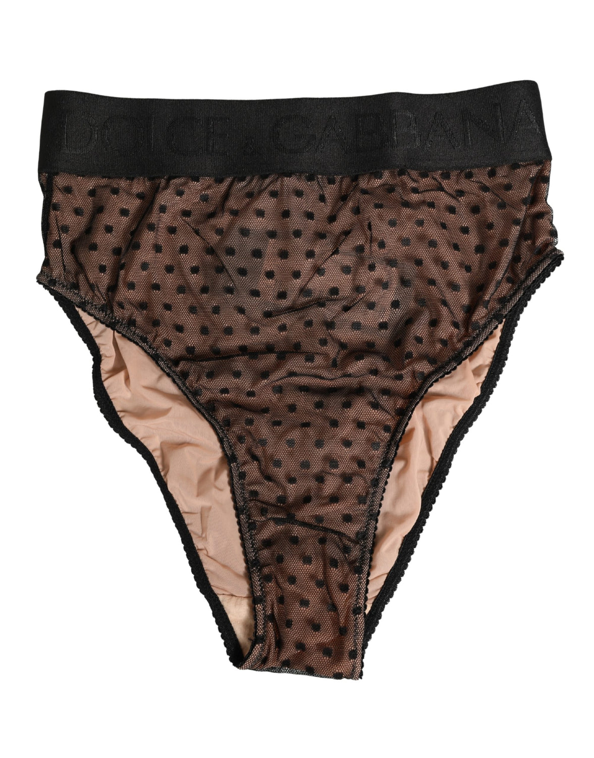 Black Beige Polka Dot Butterfly Brief Underwear