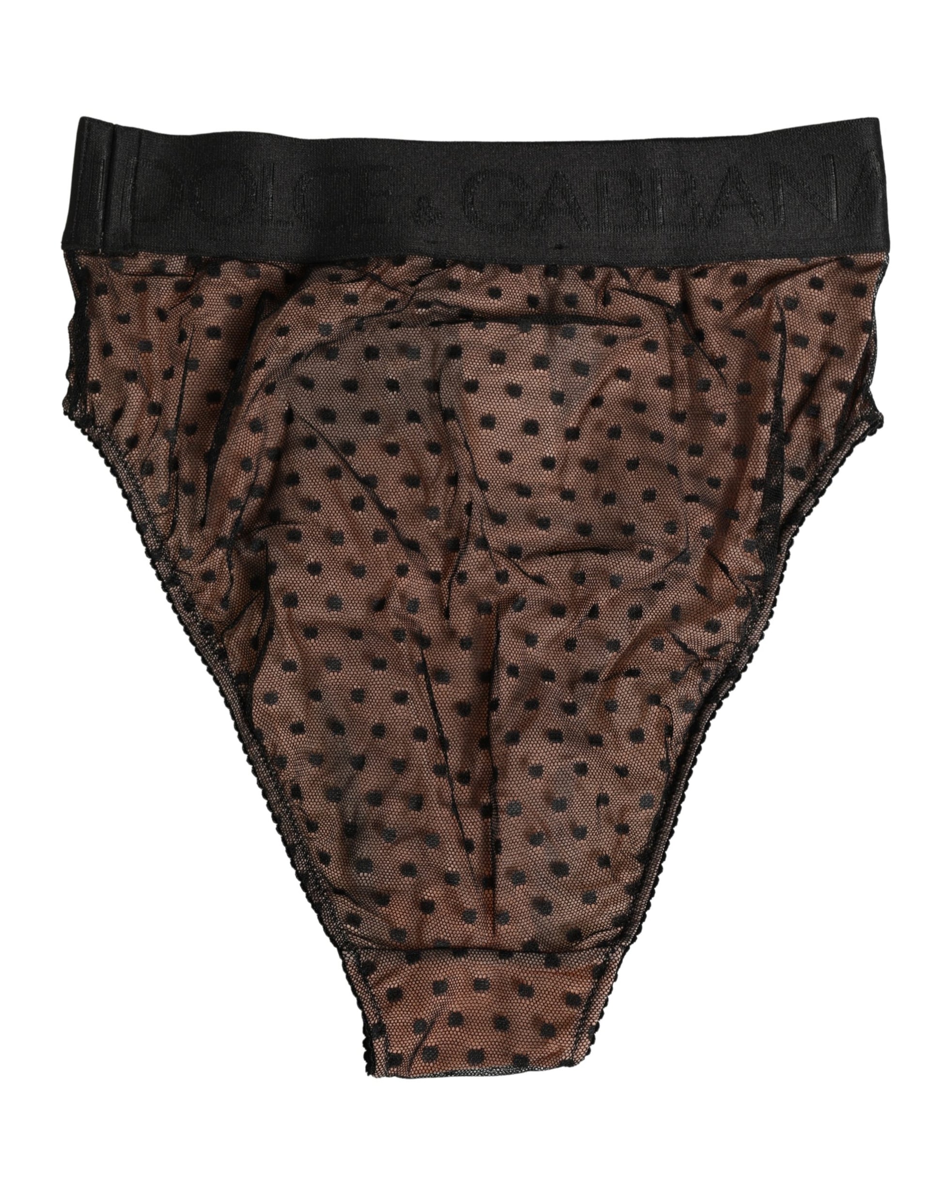 Black Beige Polka Dot Butterfly Brief Underwear