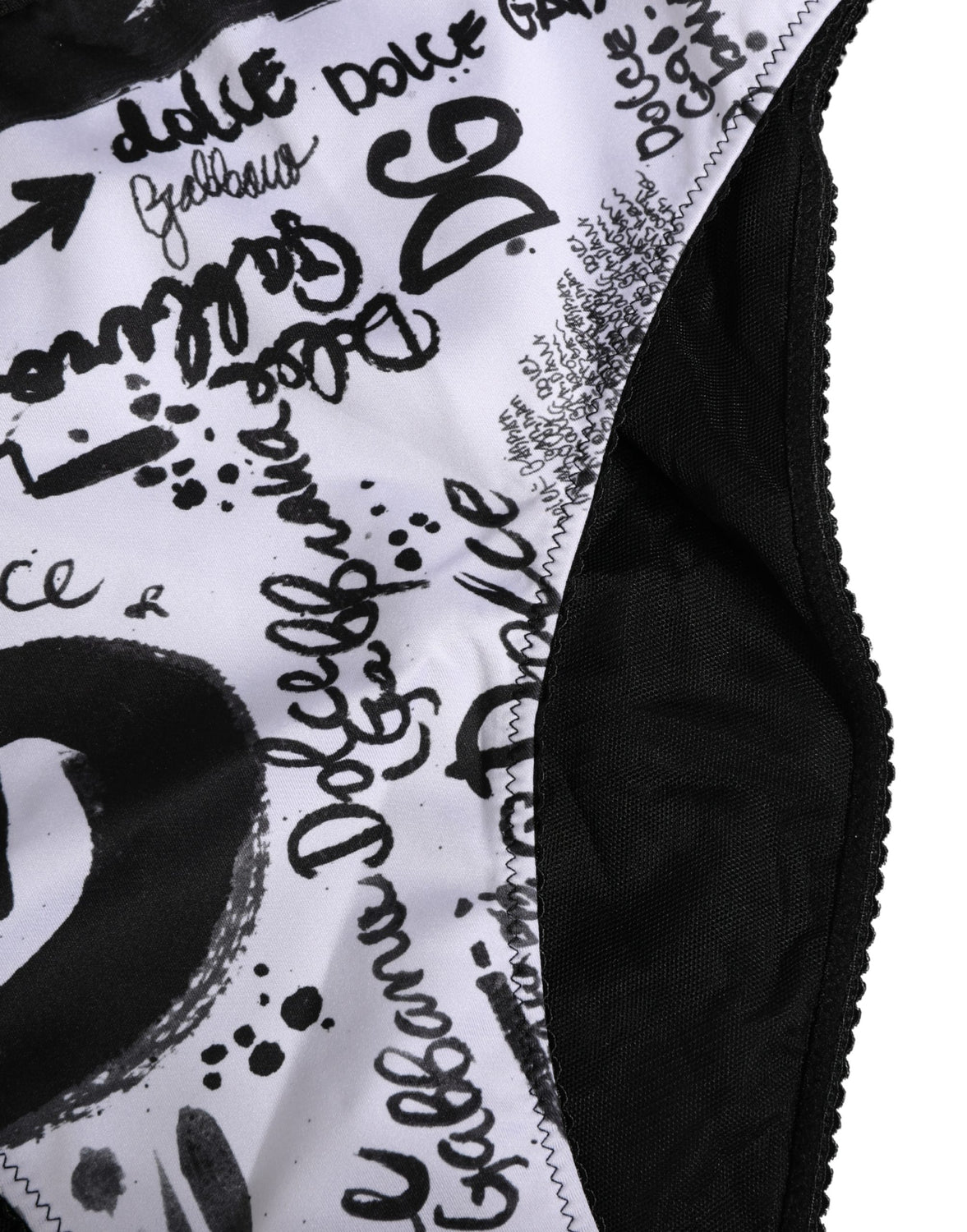 Black White Graphic Logo High Brief Underwear