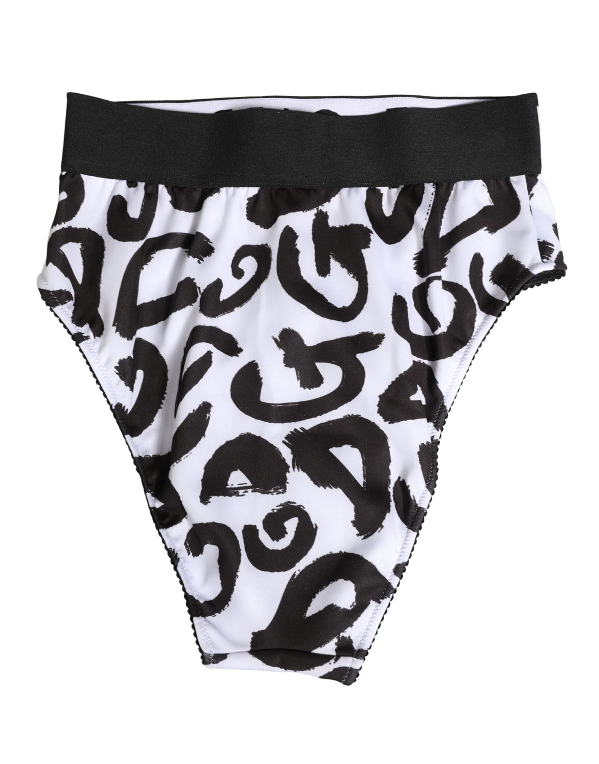 Black White Graphic Logo High Brief Underwear