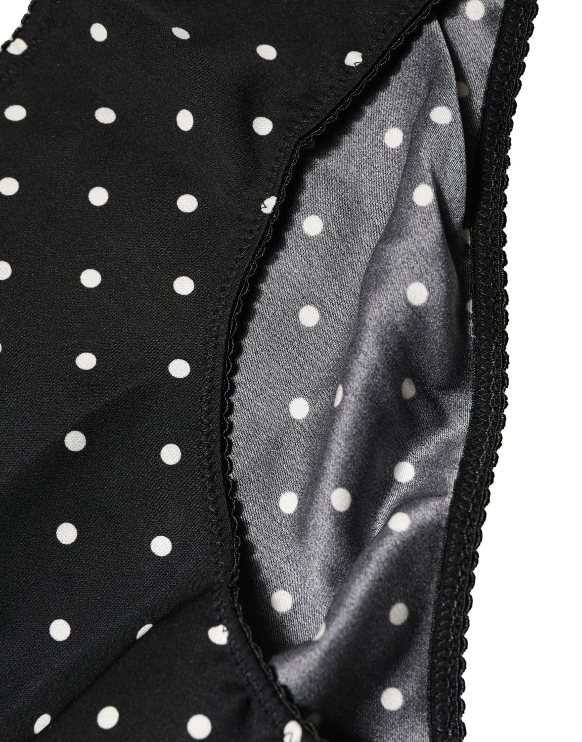 Black Polka Dots Mid Waist Brief Panty Underwear