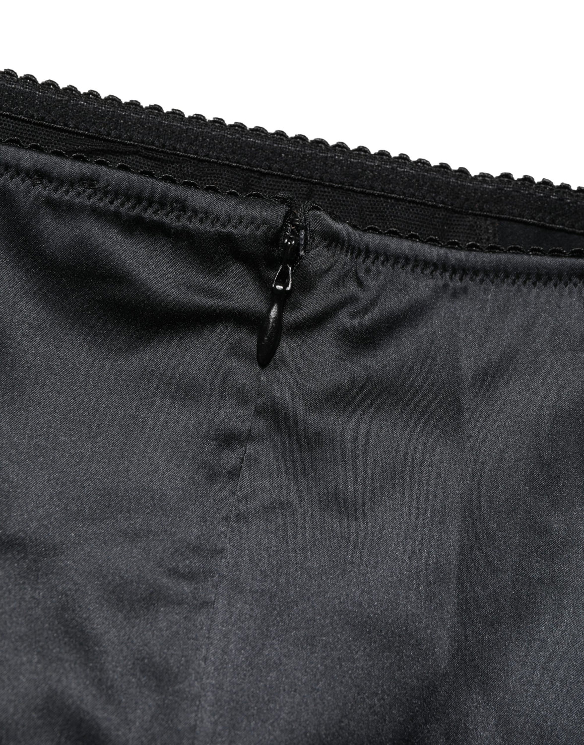 Black Silk Blend High Waist Girdle Panty Underwear