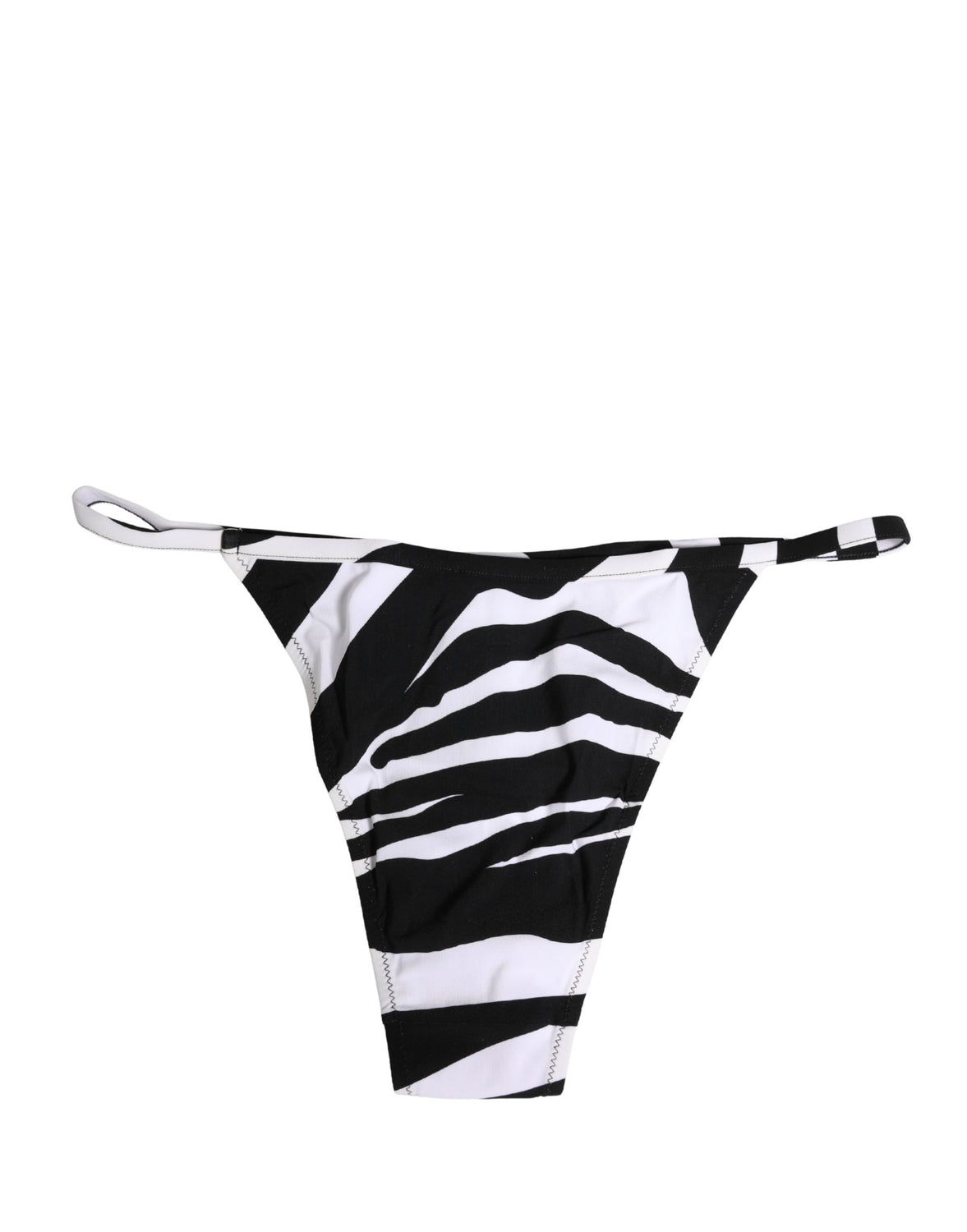 Black White Zebra Bikini Top Bottom Swimwear