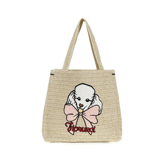 Beige Paper Shoulder Bag