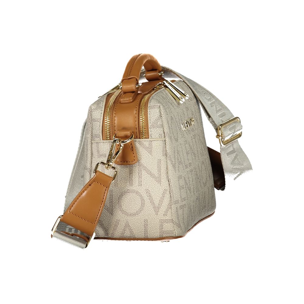 Beige Polyurethane Women's Bag