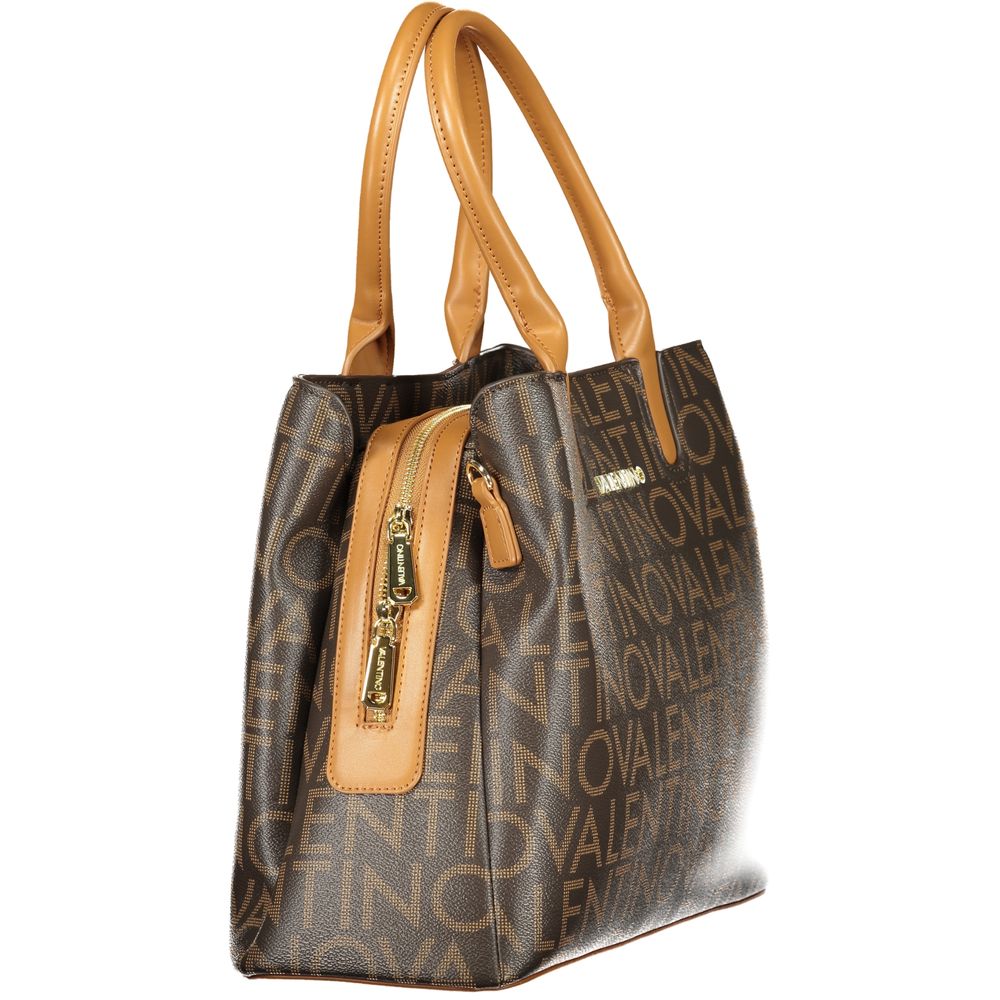 Brown Polyurethane Women's Bag
