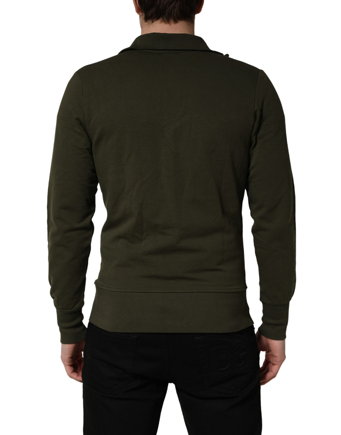 MilitaryGreen HalfZip Sweatshirt Sweater