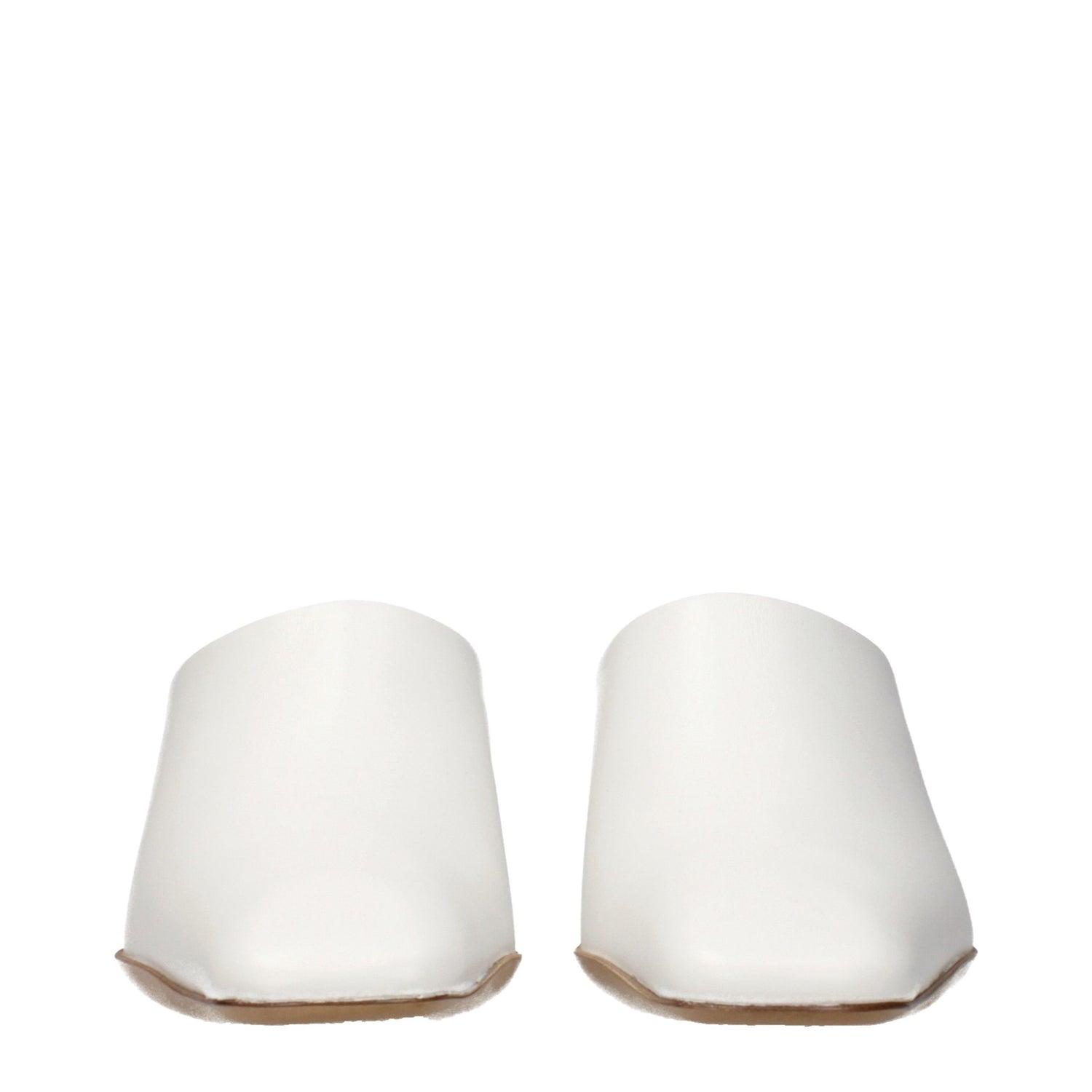 White Leather Slippers