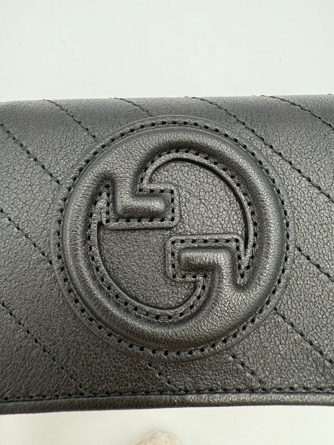 GUCCI GG BLONDIE Black Compact Wallet