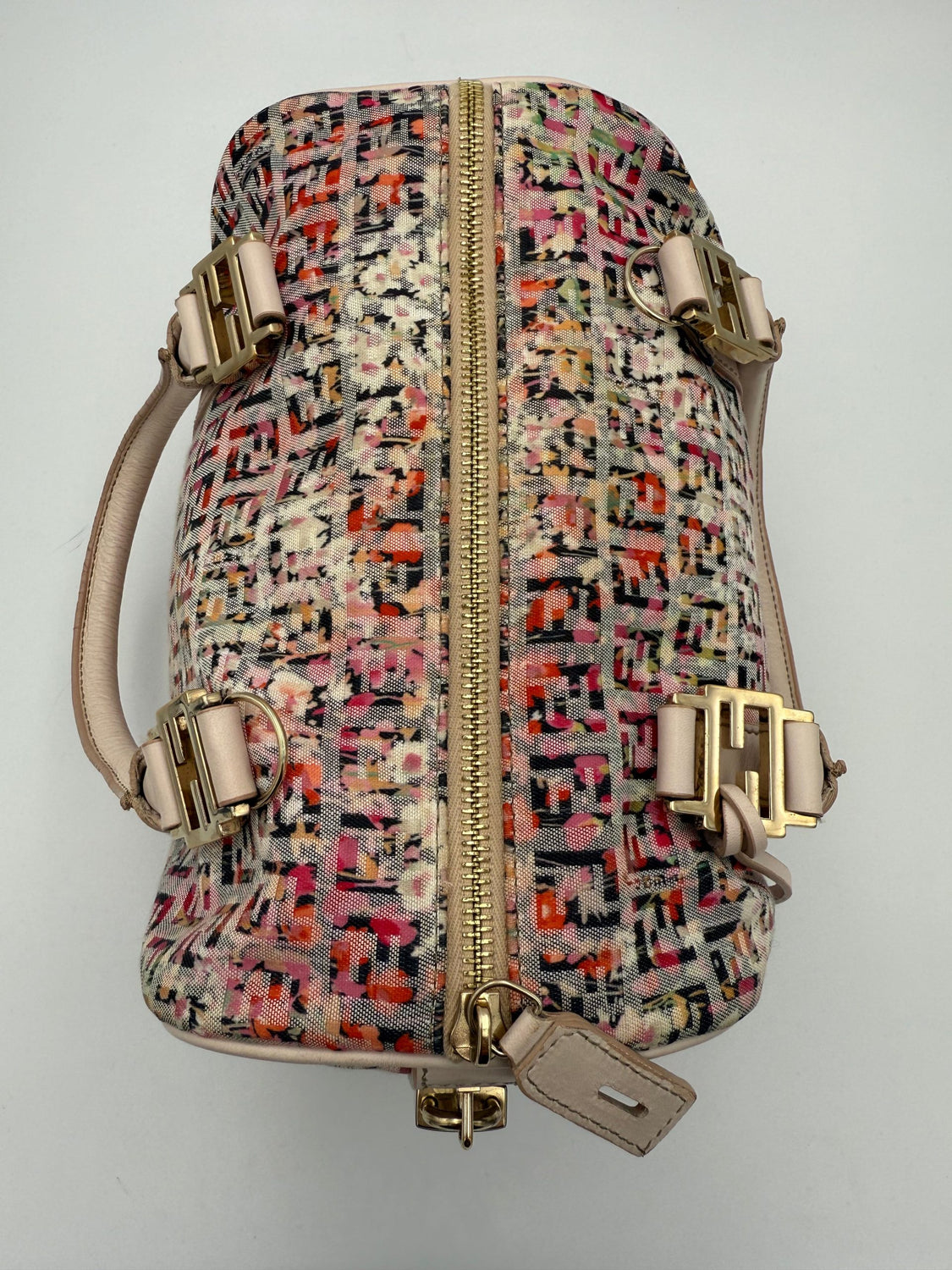 FENDI FF Canvas Fiori Handbag