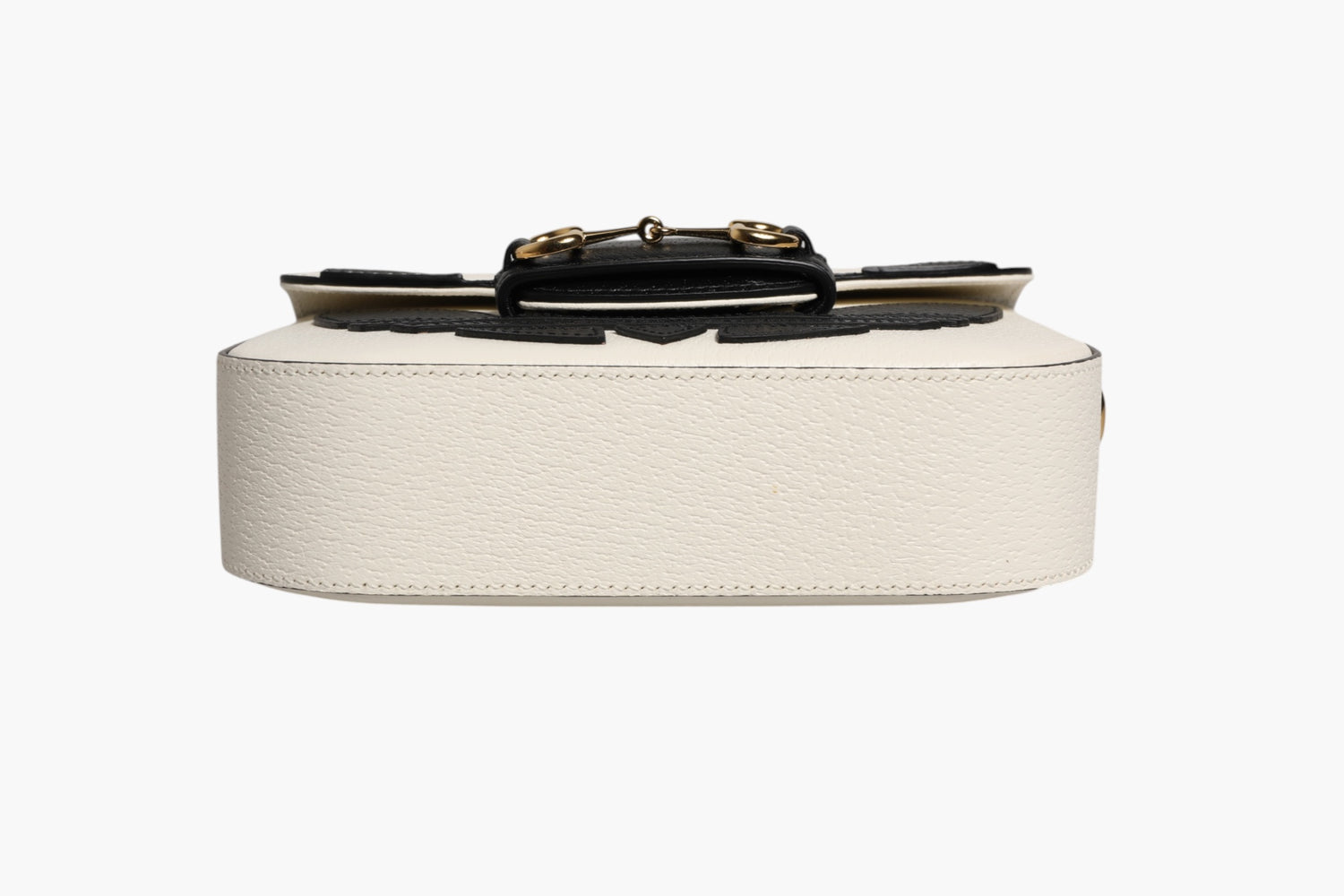 Gucci x Adidas Horsebit 1955 White Black Calfskin Leather Shoulder Bag