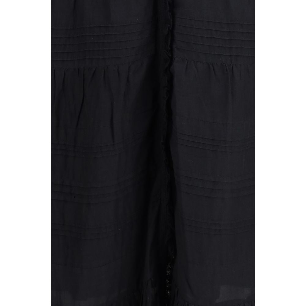 Black Cotton Casual Dress