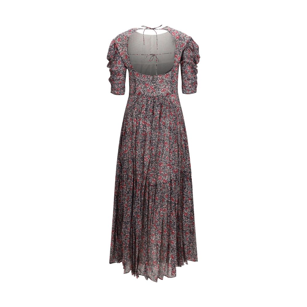 Purple Cotton Casual Dress