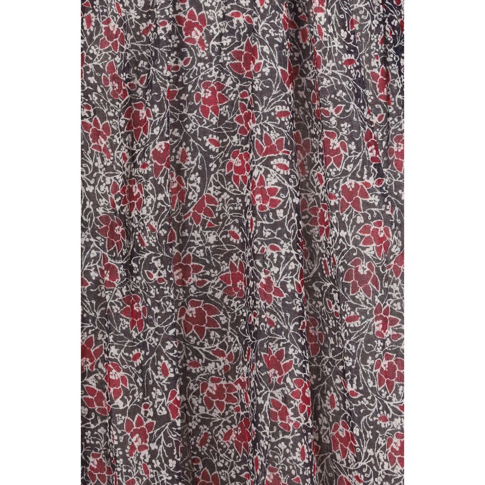 Purple Cotton Casual Dress