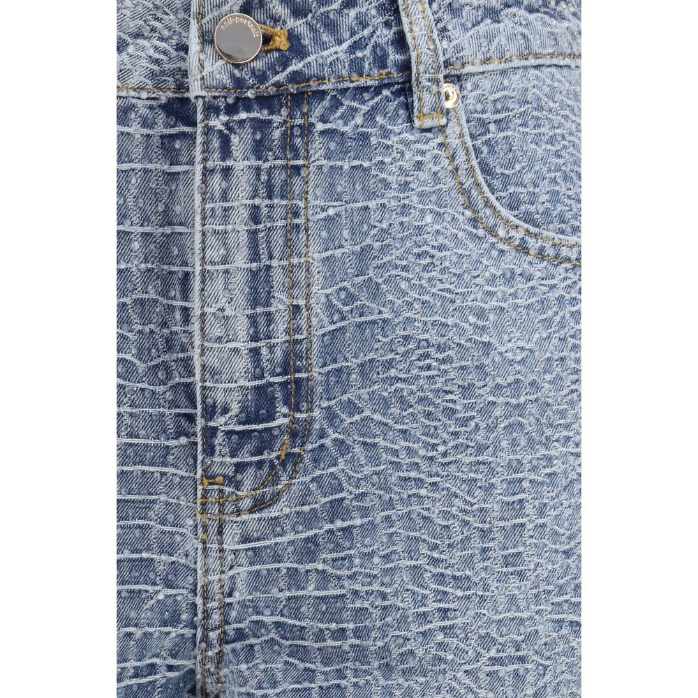 Blue Cotton Bermuda Shorts