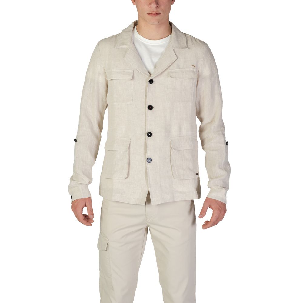 Beige Linen Blazer