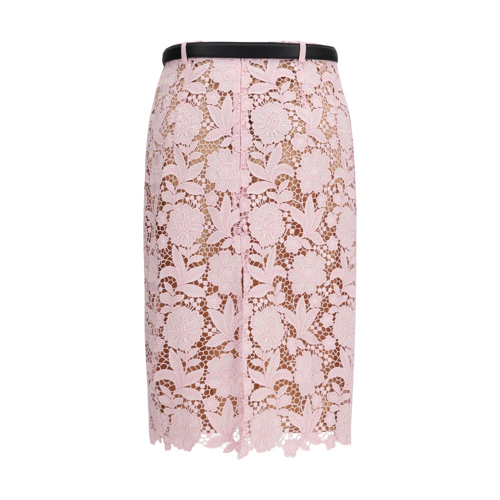 Multicolor Polyester Midi Skirt