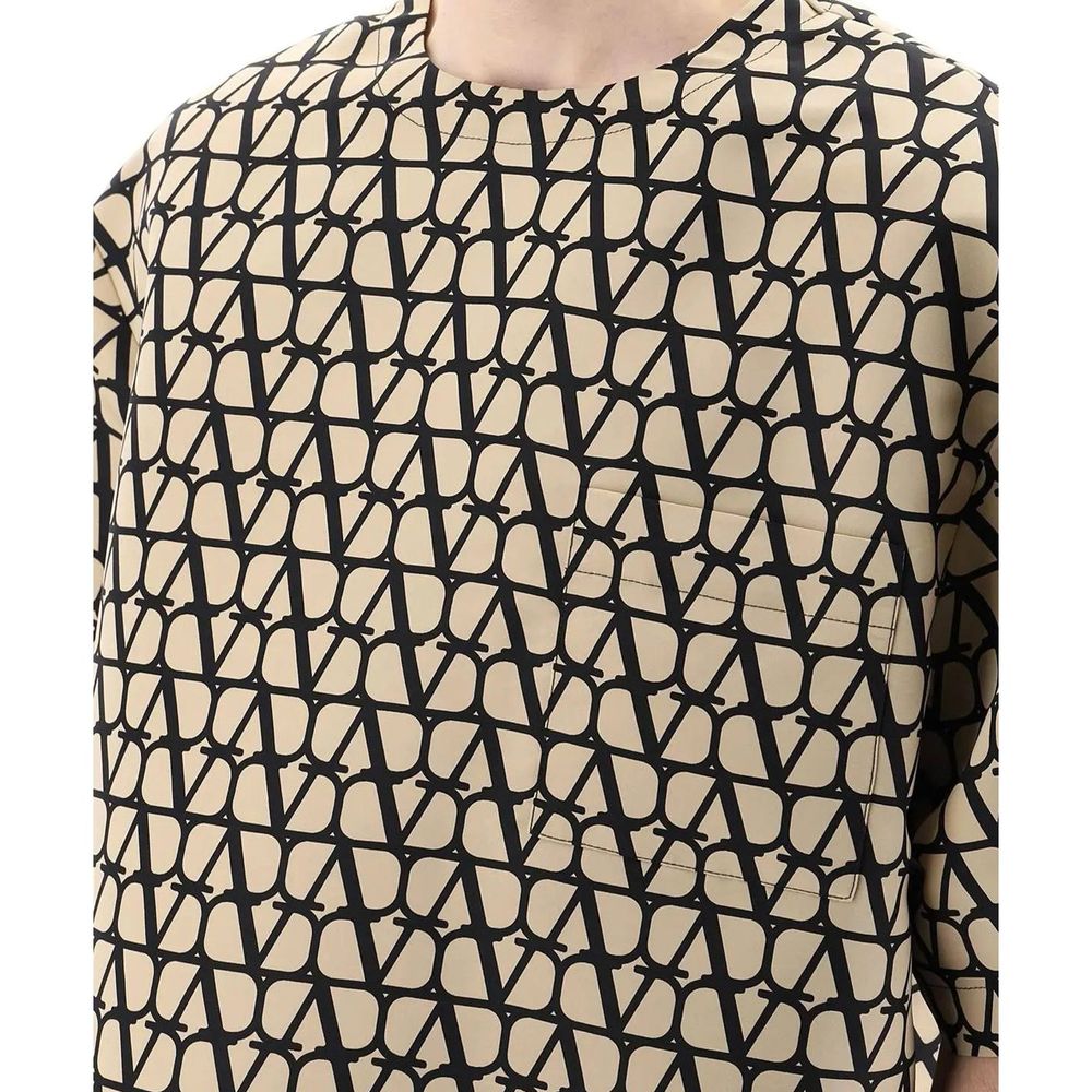 Brown Silk T-Shirt