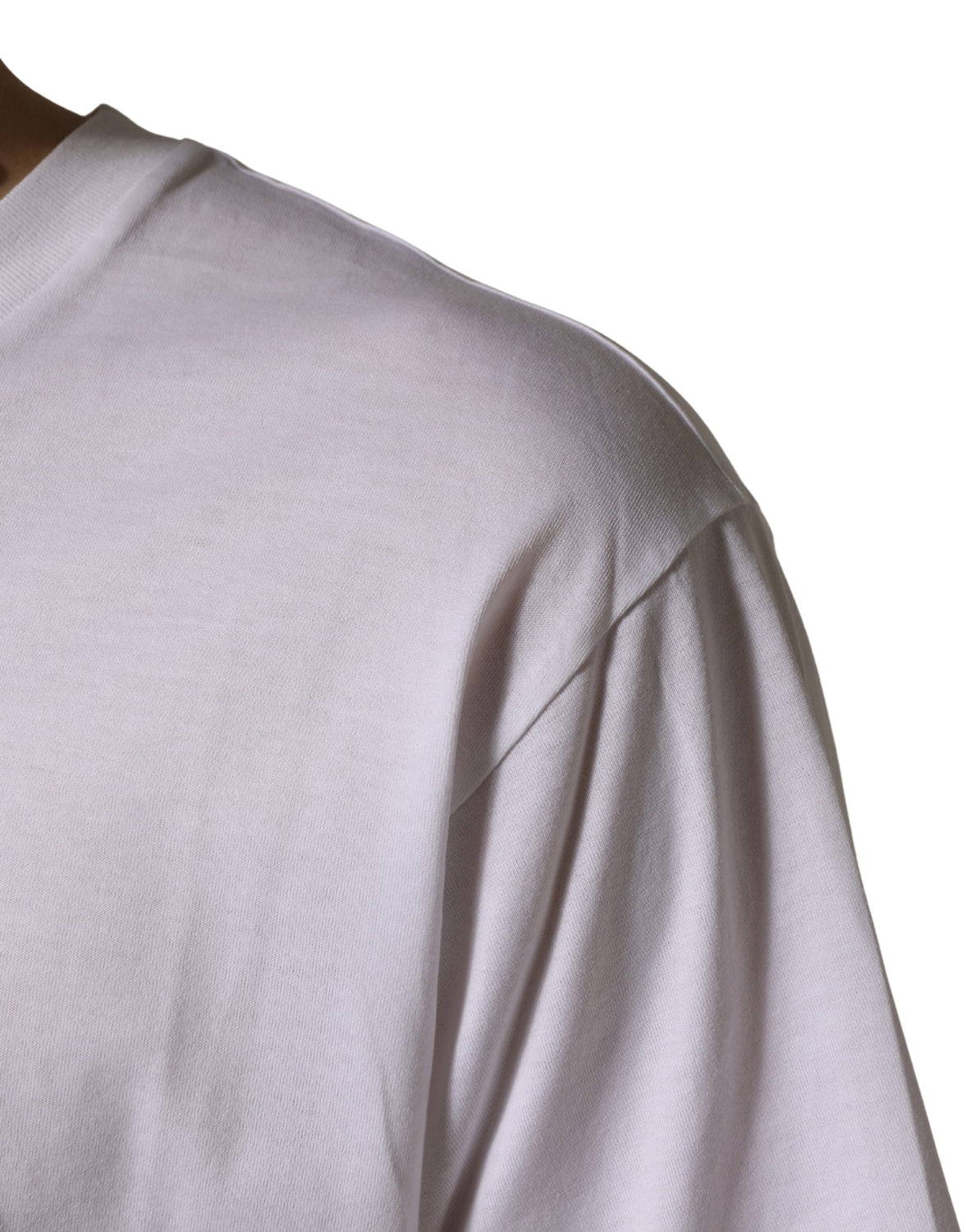 White Oversized Cotton Men Crew Neck T-shirt