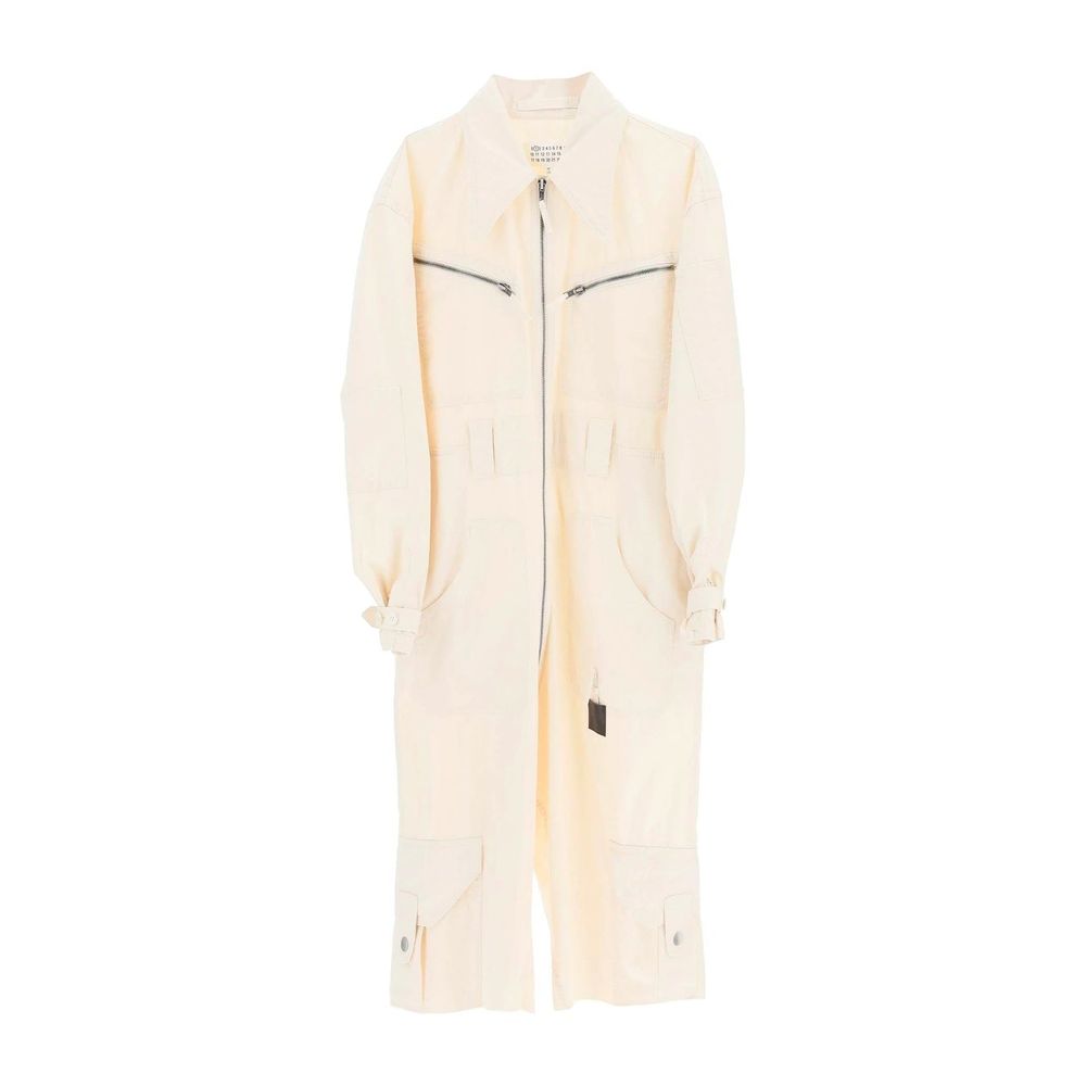 White Cotton Jumpsuit