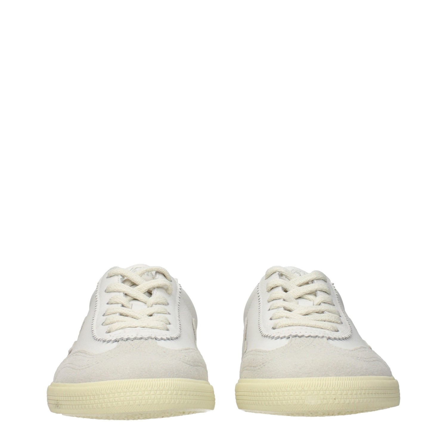 White Leather Low Top Sneakers