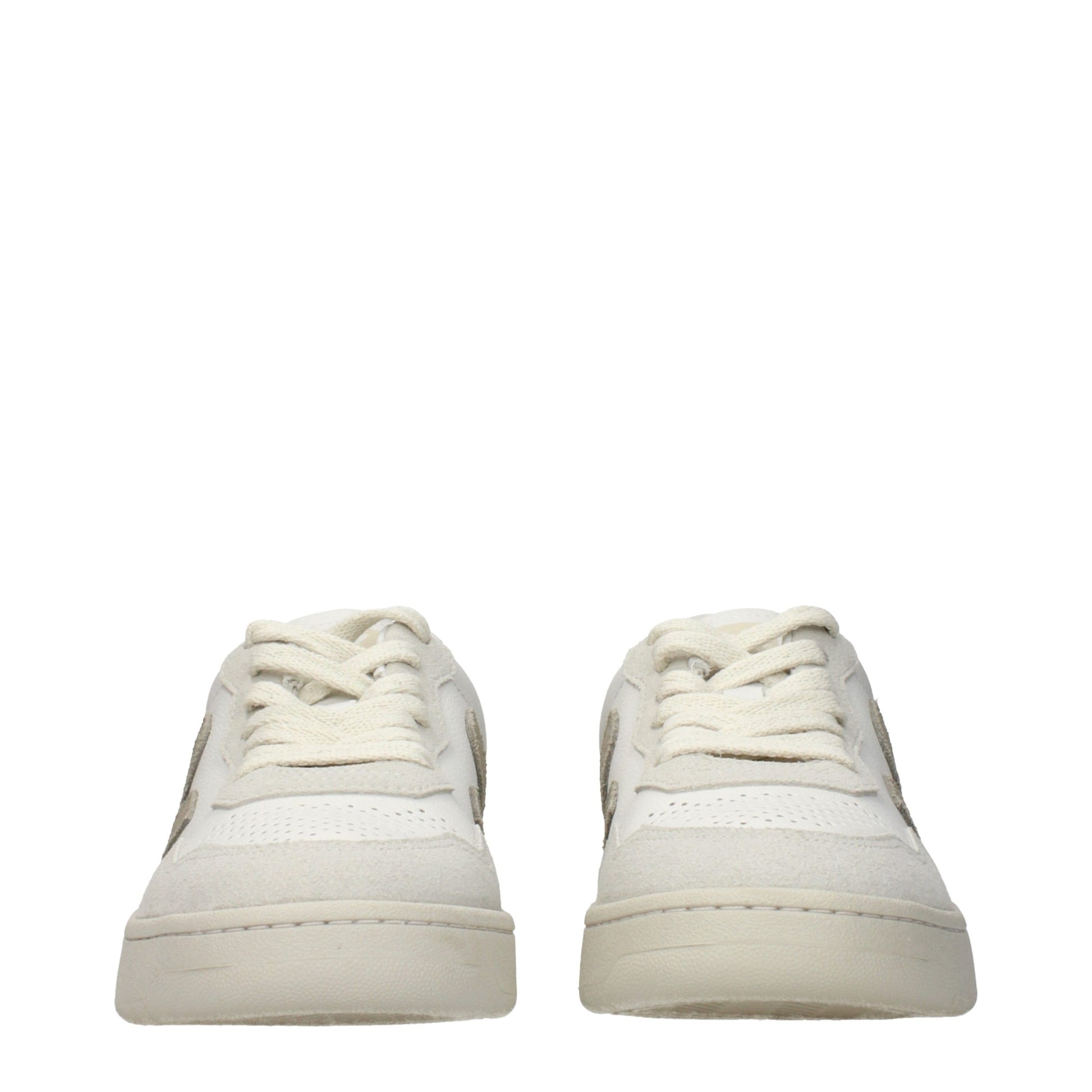 White Leather Low Top Sneakers