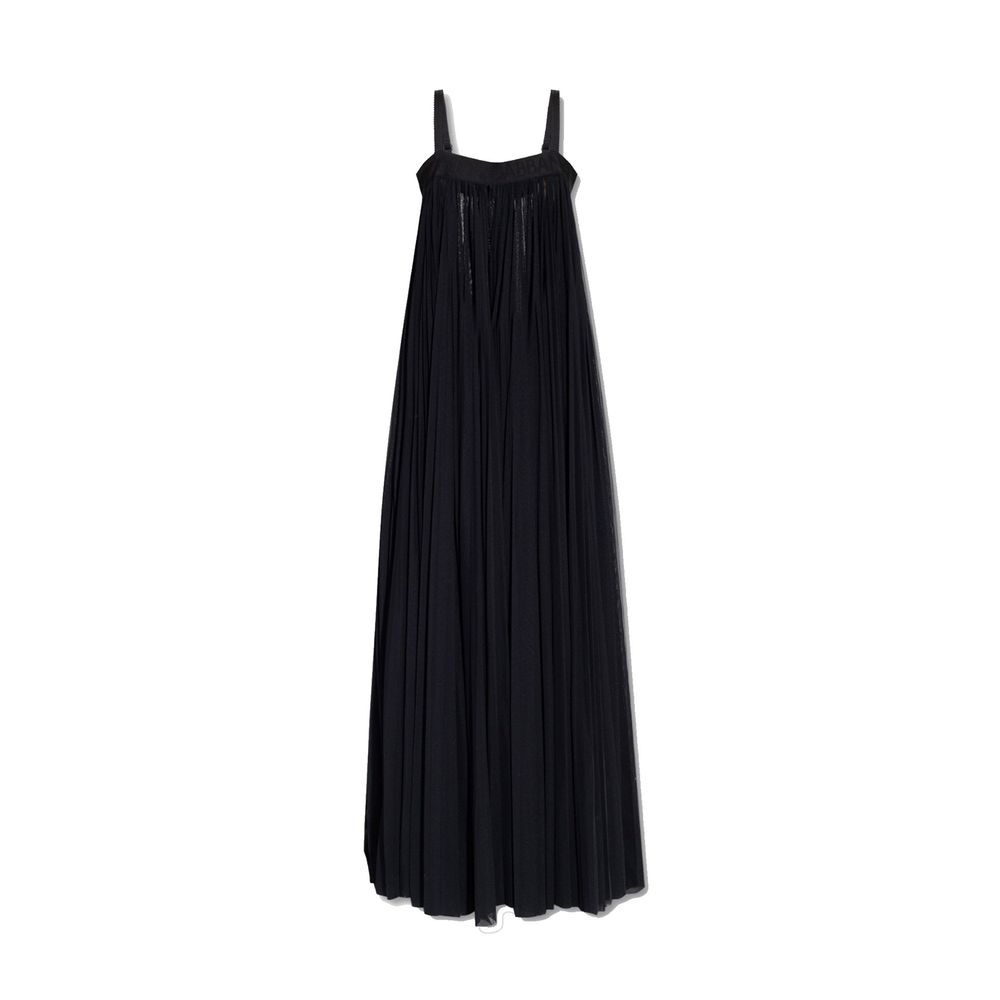 Black Cotton Casual Dress