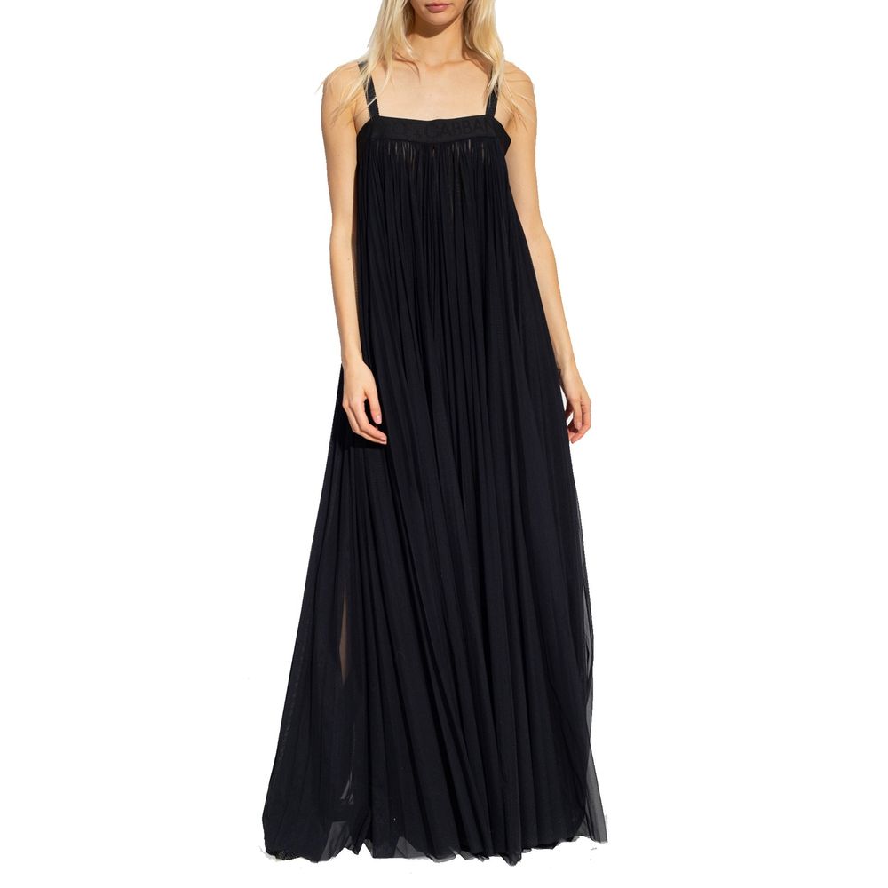 Black Cotton Casual Dress