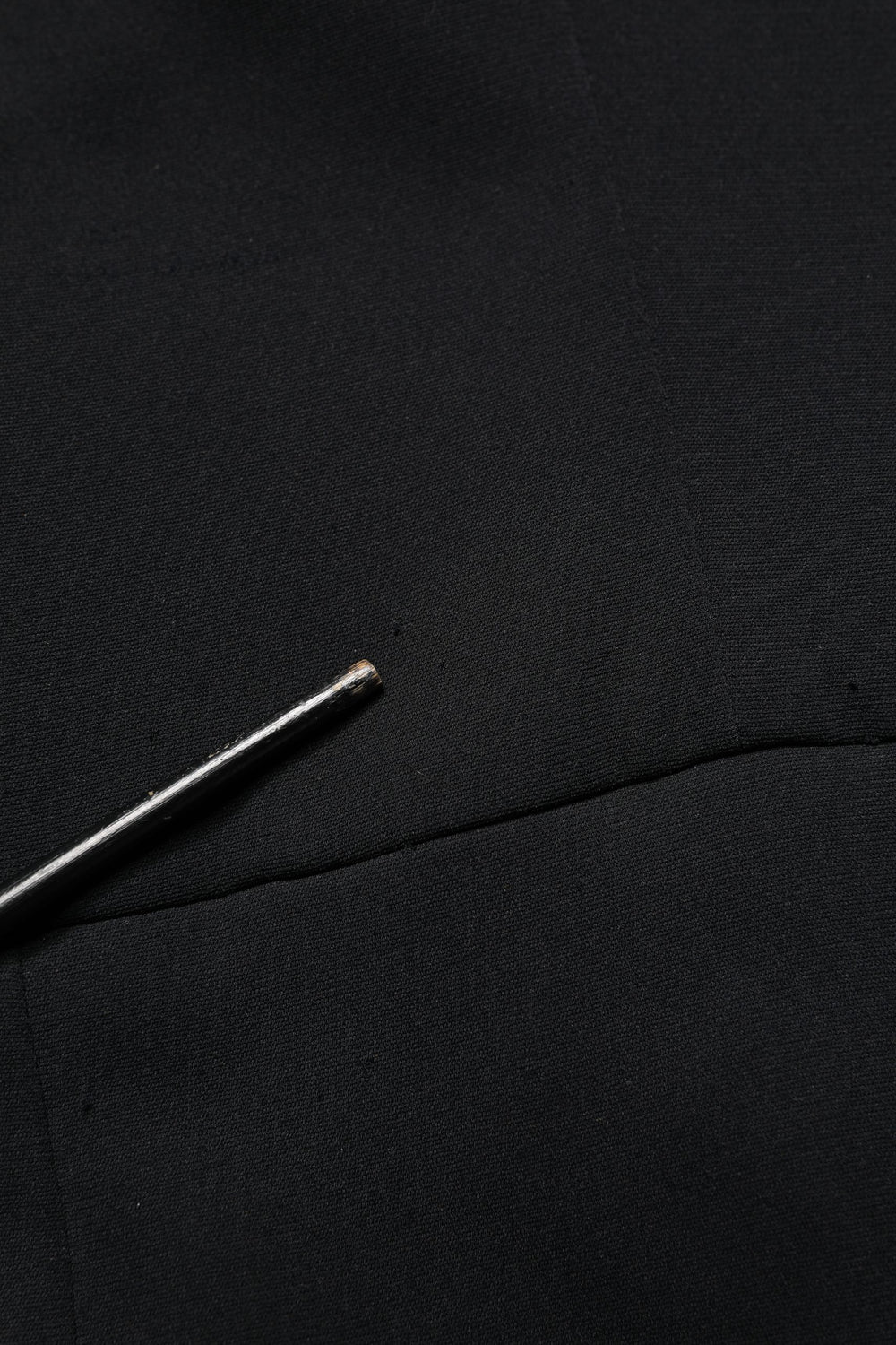 Black Silk Button Bodice Sheath Maxi Dress