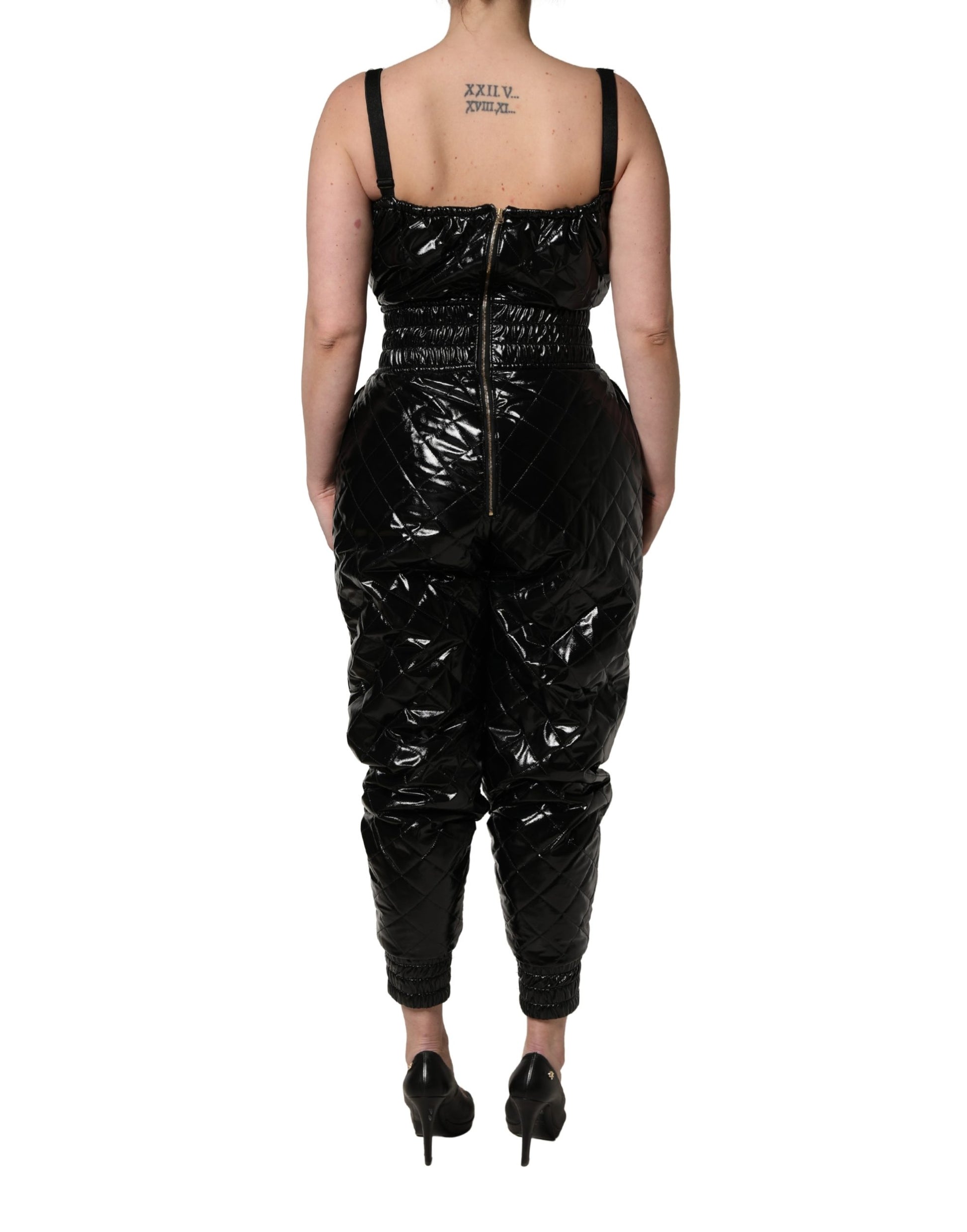 Black Sleeveless Romper Jumpsuit Dress