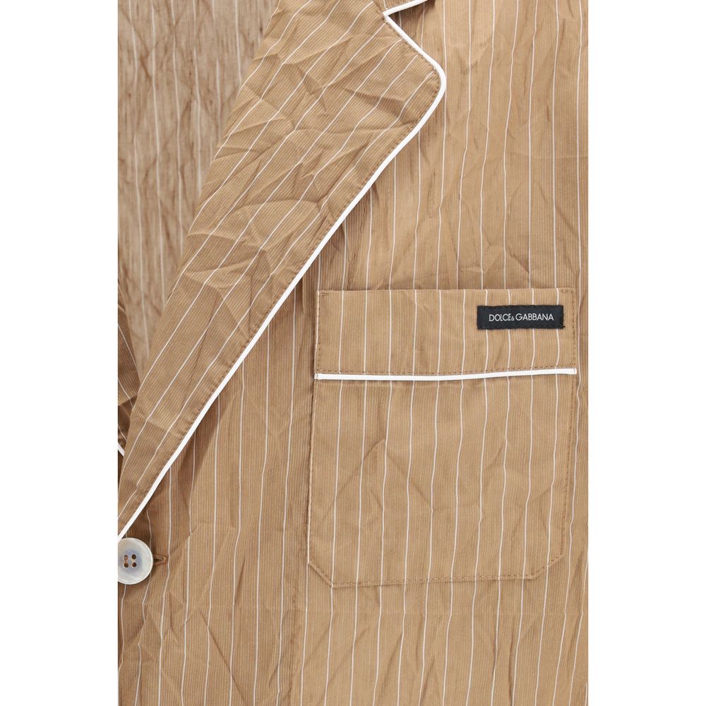 Beige Linen Top Sleepwear