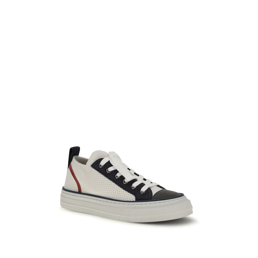 Multicolor Cotton Low Top Sneakers