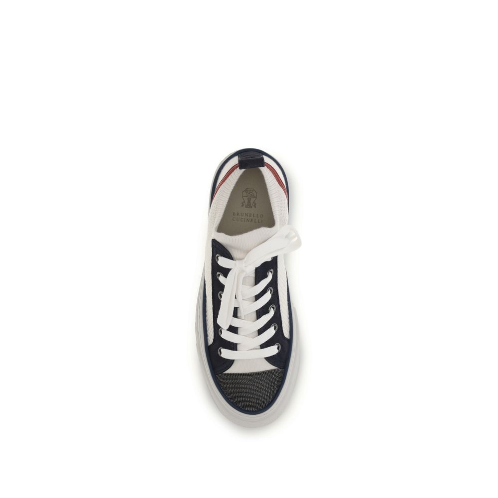 Multicolor Cotton Low Top Sneakers