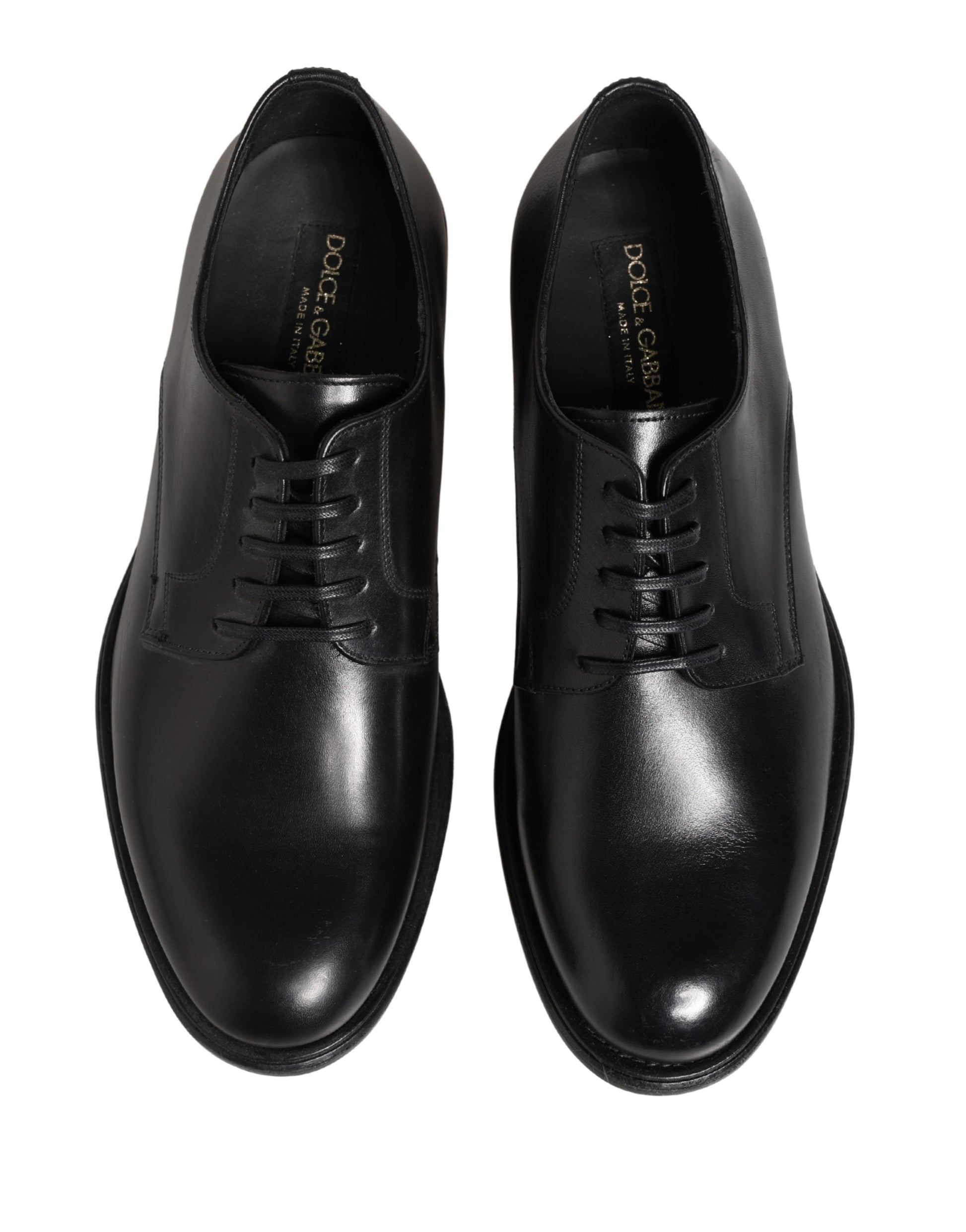 Black Calfskin Leather Derby Men Dress Shoes